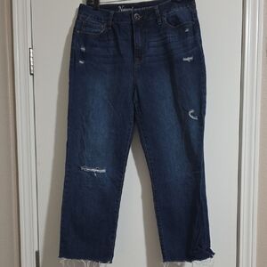 Natural Reflections Dark Blue Cropped Jeans